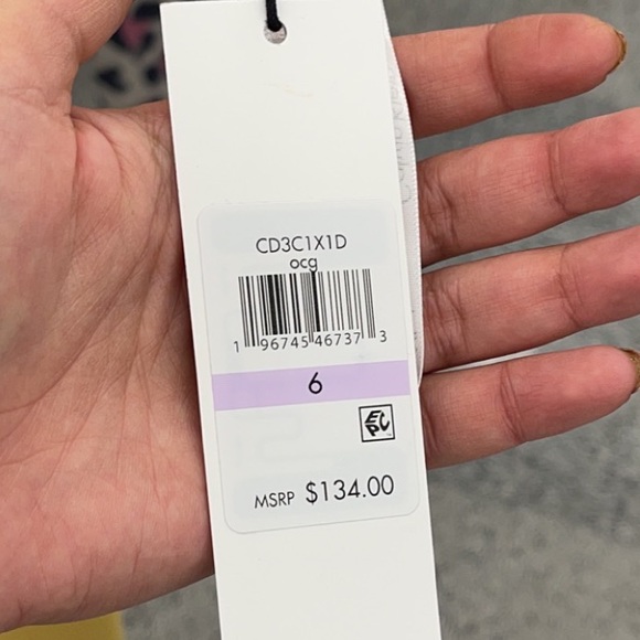 Calvin Klein yellow ruffled sleeves . Size10 - Picture 4 of 4